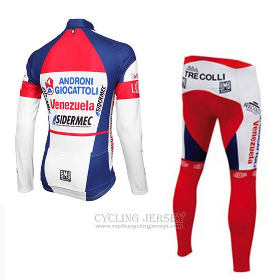 2015 Cycling Jersey Androni Giocattoli White Long Sleeve and Bib Tight